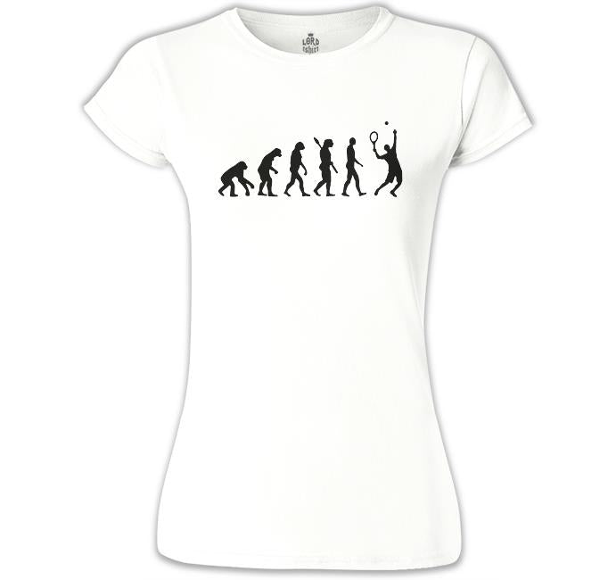 Tenis Player Evolution Beyaz Kadın Tshirt