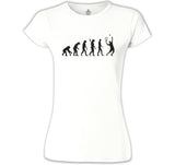 Tennis Player Evolution White Women's Tshirt