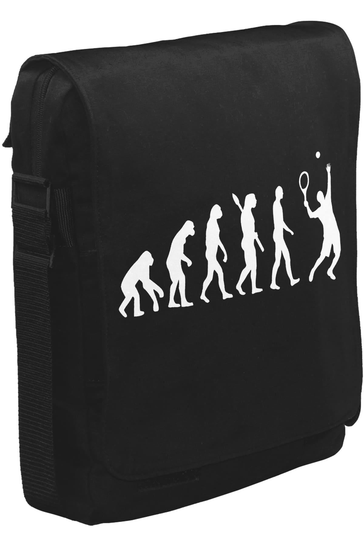 Tenis Player Evolution Unisex Siyah Postacı Çanta