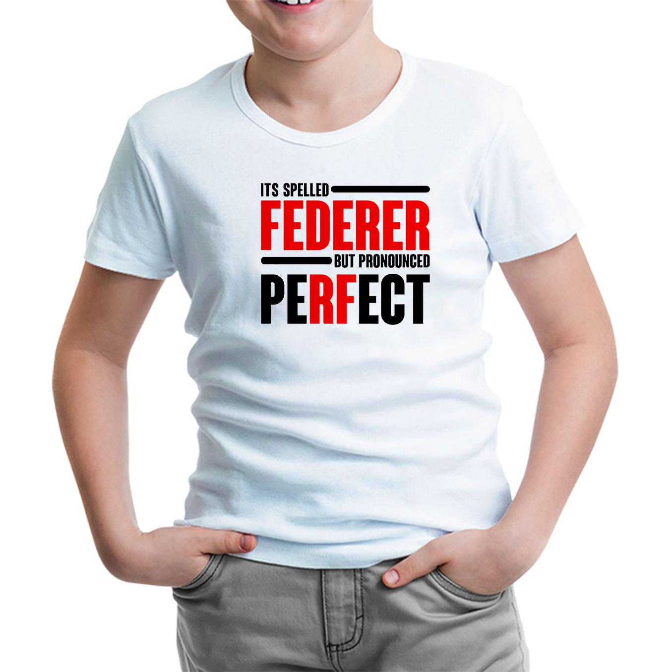 Tenis - Pronounced Perfect Beyaz Çocuk Tshirt