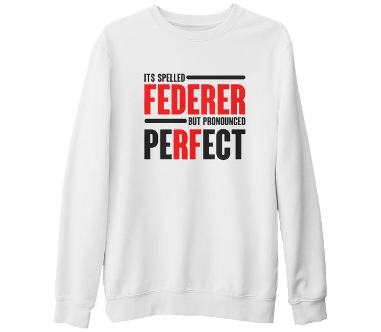 Tennis - Pronounced Perfect White Thick Sweatshirt