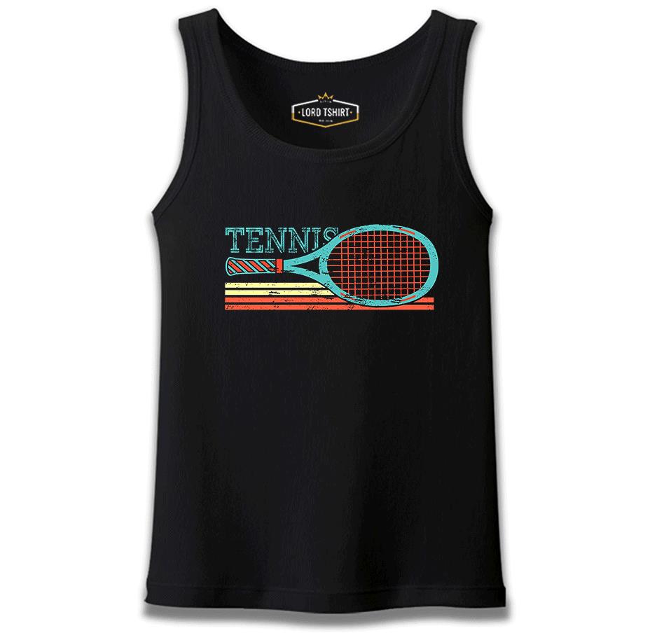 Tennis - Racket Horizontal Black Male Athlete