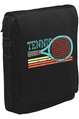 Tenis - Raket Yatay Unisex Siyah Postacı Çanta