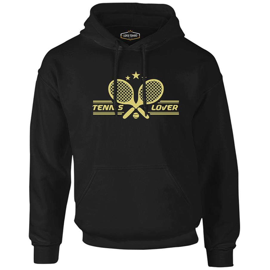Tennis Championship Black Men's Zipperless Hoodie