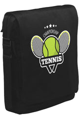 Tenis Şampiyonası Unisex Siyah Postacı Çanta