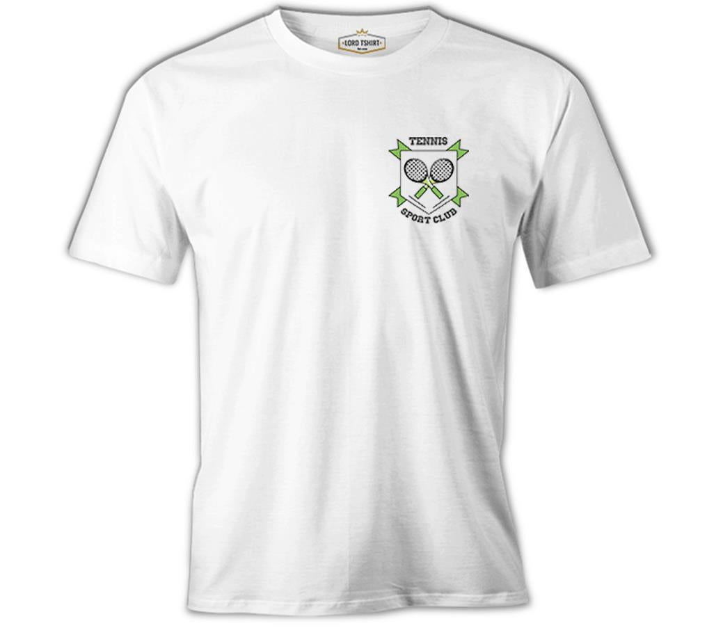 Tennis - Sports Club Logo White Men's Tshirt