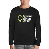 Tennis Star Future Black Kids Sweatshirt