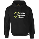 Tennis Star Future Black Men's Zipperless Hoodie