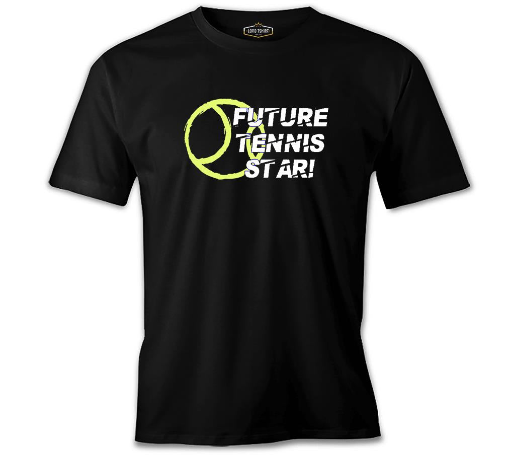 Tennis Star Future Black Men's Tshirt