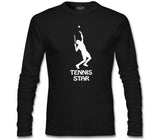 Tennis Star Black Men's Sweatshirt