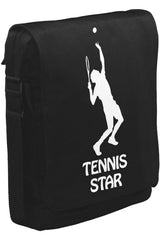 Tenis Star Unisex Siyah Postacı Çanta