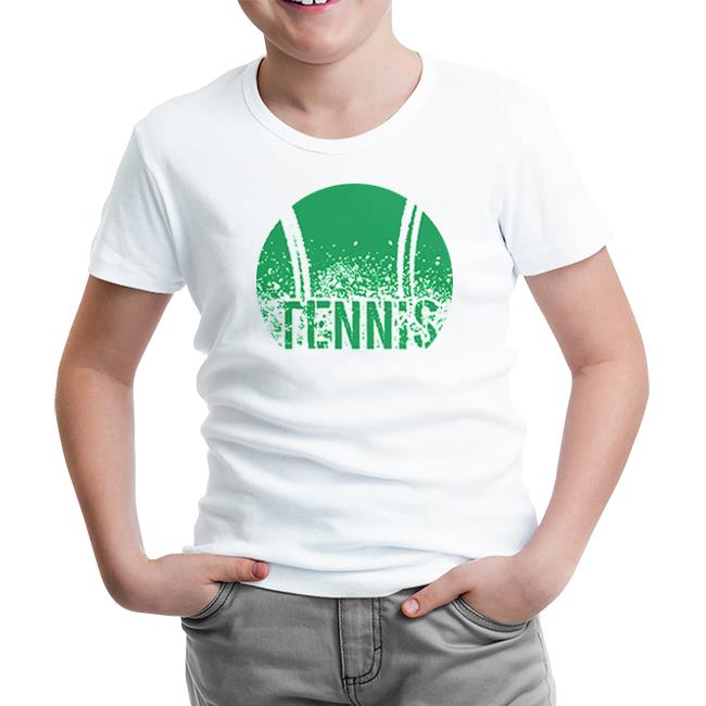 Tenis - Tennis Green Beyaz Çocuk Tshirt