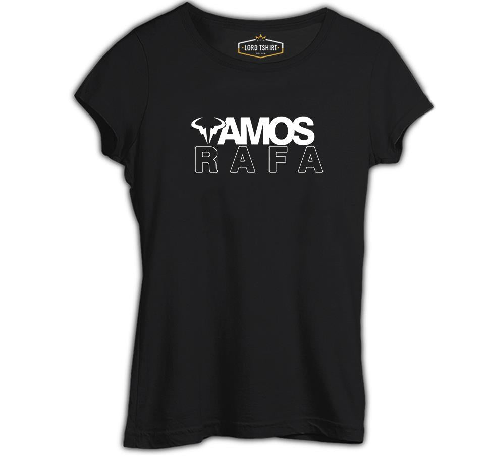 Tenis - Vamos Rafa Siyah Kadın Tshirt