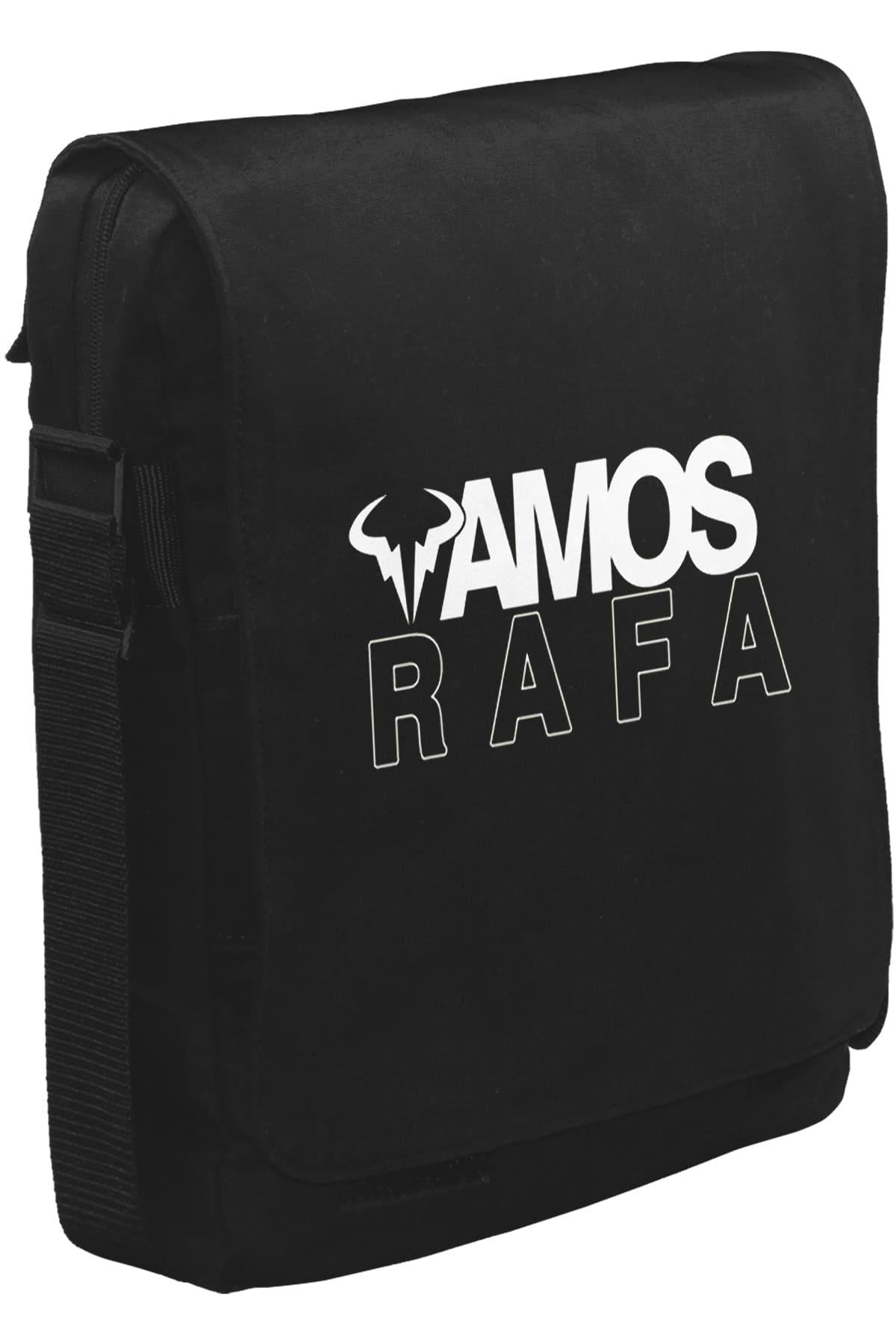 Tenis - Vamos Rafa Unisex Siyah Postacı Çanta