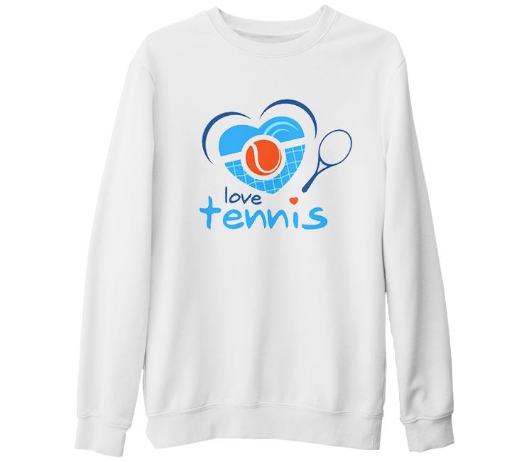 Tenis - Beat Beyaz Kalın Sweatshirt