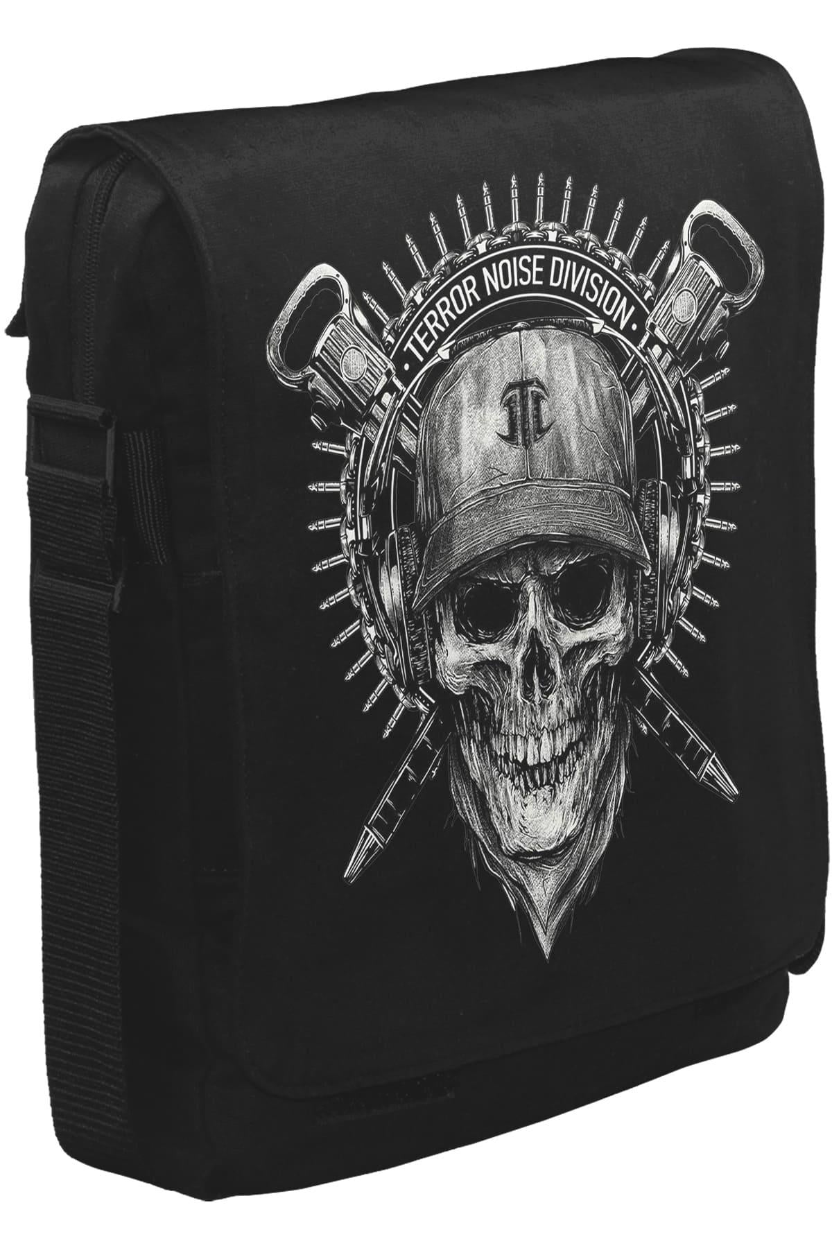 Terror Noise Division Unisex Siyah Postacı Çanta