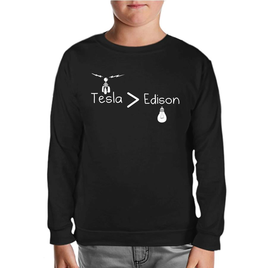 Tesla - Edison Black Kids Sweatshirt