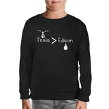 Tesla - Edison Black Kids Sweatshirt