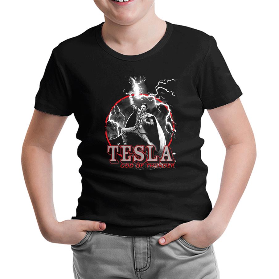 Tesla - God of Thunder Siyah Çocuk Tshirt