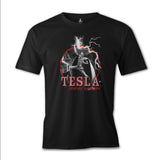 Tesla - God of Thunder Siyah Erkek Tshirt