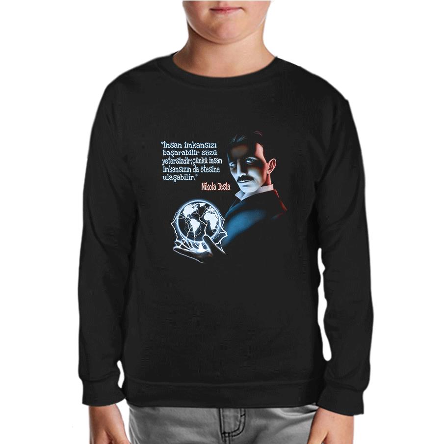 Tesla - Impossible Black Kids Sweatshirt