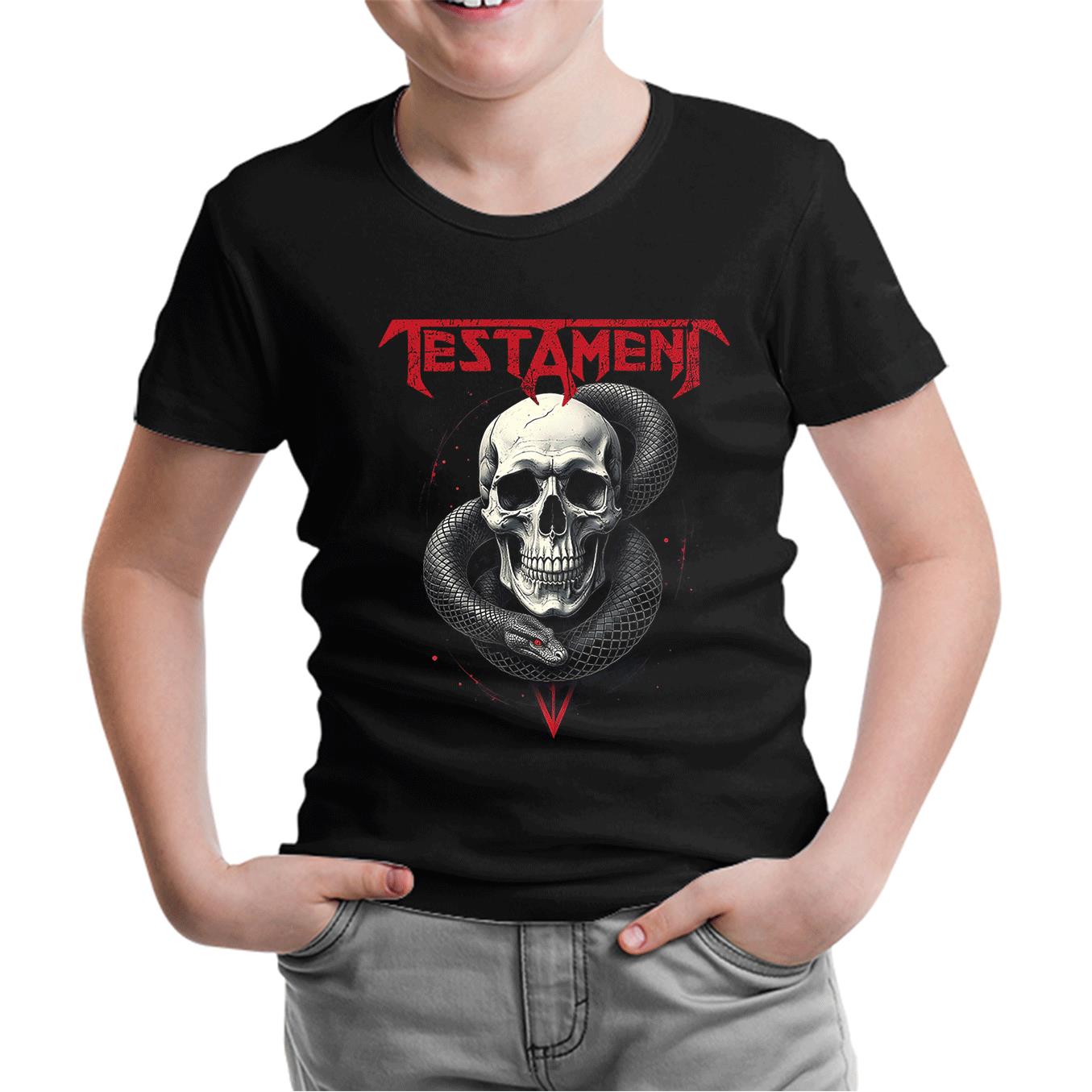 Testament - Skull Snake Black Kids T-shirt 