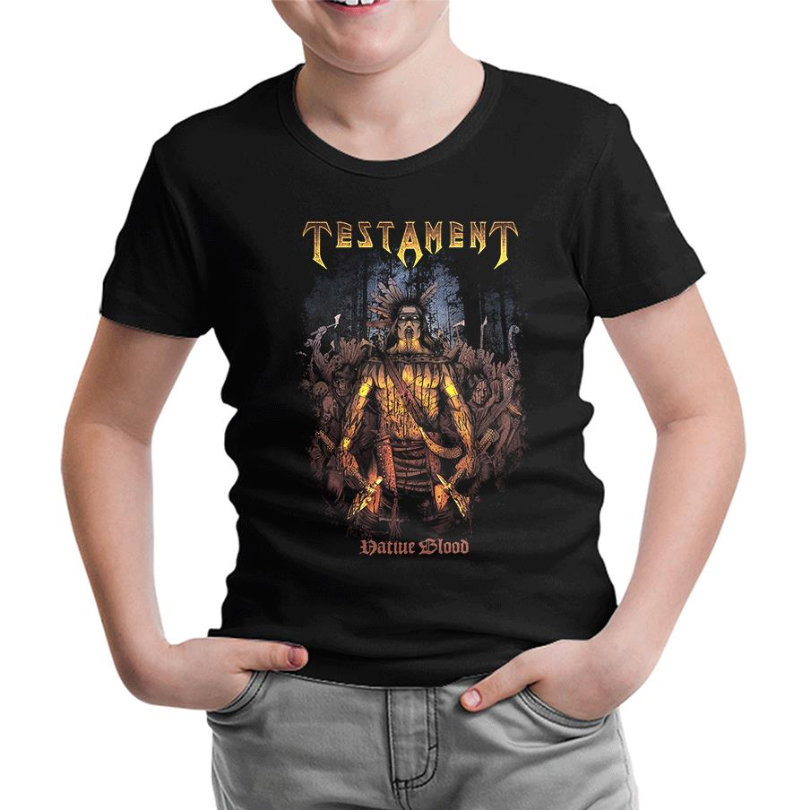 Testament - Native Blood Black Kids Tshirt