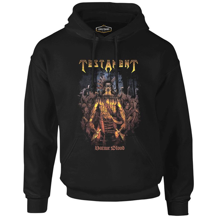 Testament - Native Blood Black Men's Zipperless Hoodie