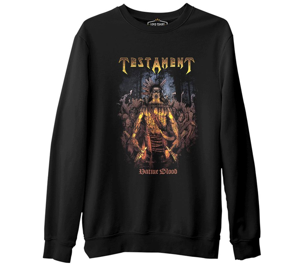 Testament - Native Blood Black Men's Thick Sweatshirt
