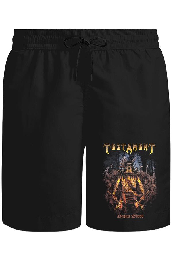 Testament - Native Blood Unisex Siyah Şort