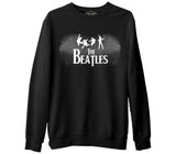 The Beatles 2  Siyah Erkek Kalın Sweatshirt