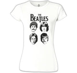 The Beatles 3 Beyaz Kadın Tshirt