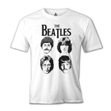 The Beatles 3 Beyaz Erkek Tshirt