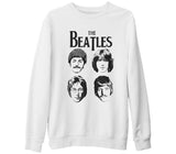 The Beatles 3 Beyaz Kalın Sweatshirt