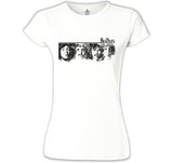 The Beatles 4 Beyaz Kadın Tshirt