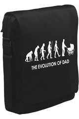 The Evolution of Dad Unisex Siyah Postacı Çanta
