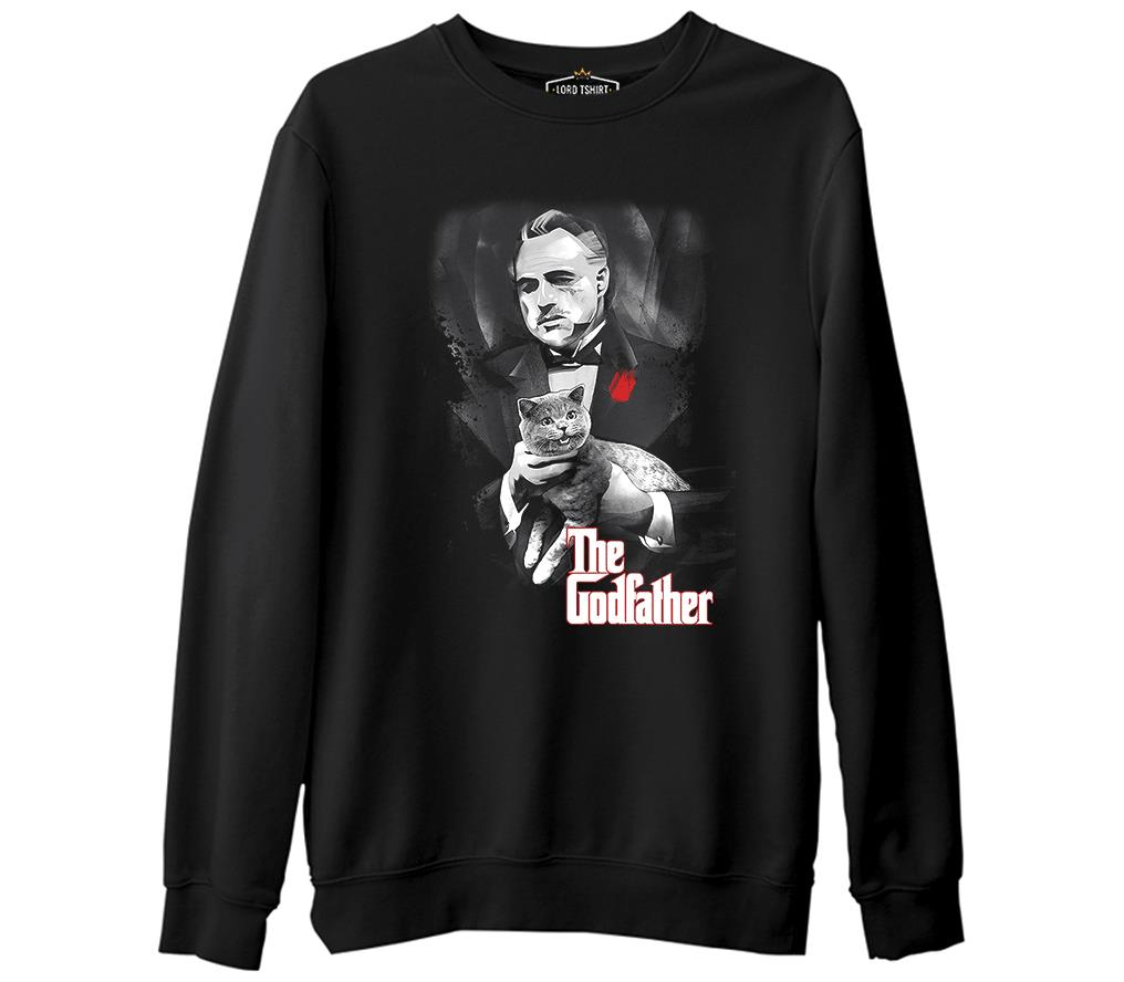 The Godfather  Siyah Erkek Kalın Sweatshirt