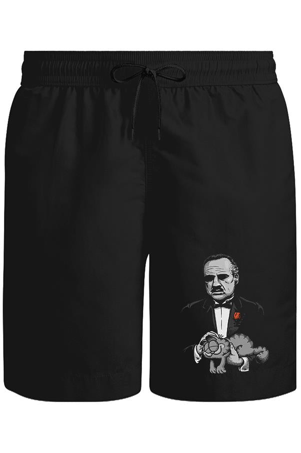 The Godfather - The Cat Unisex Siyah Şort