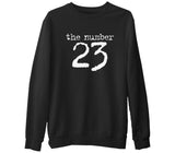 The Number 23  Siyah Erkek Kalın Sweatshirt