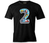 The Number Two with Roads and Trucks Inside for Kids Black Men's Tshirt