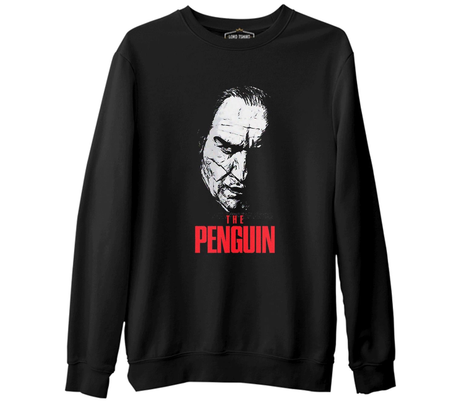 The Penguin Siyah Erkek Kalın Sweatshirt