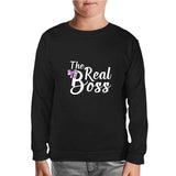 The Real Boss Black Kids Sweatshirt