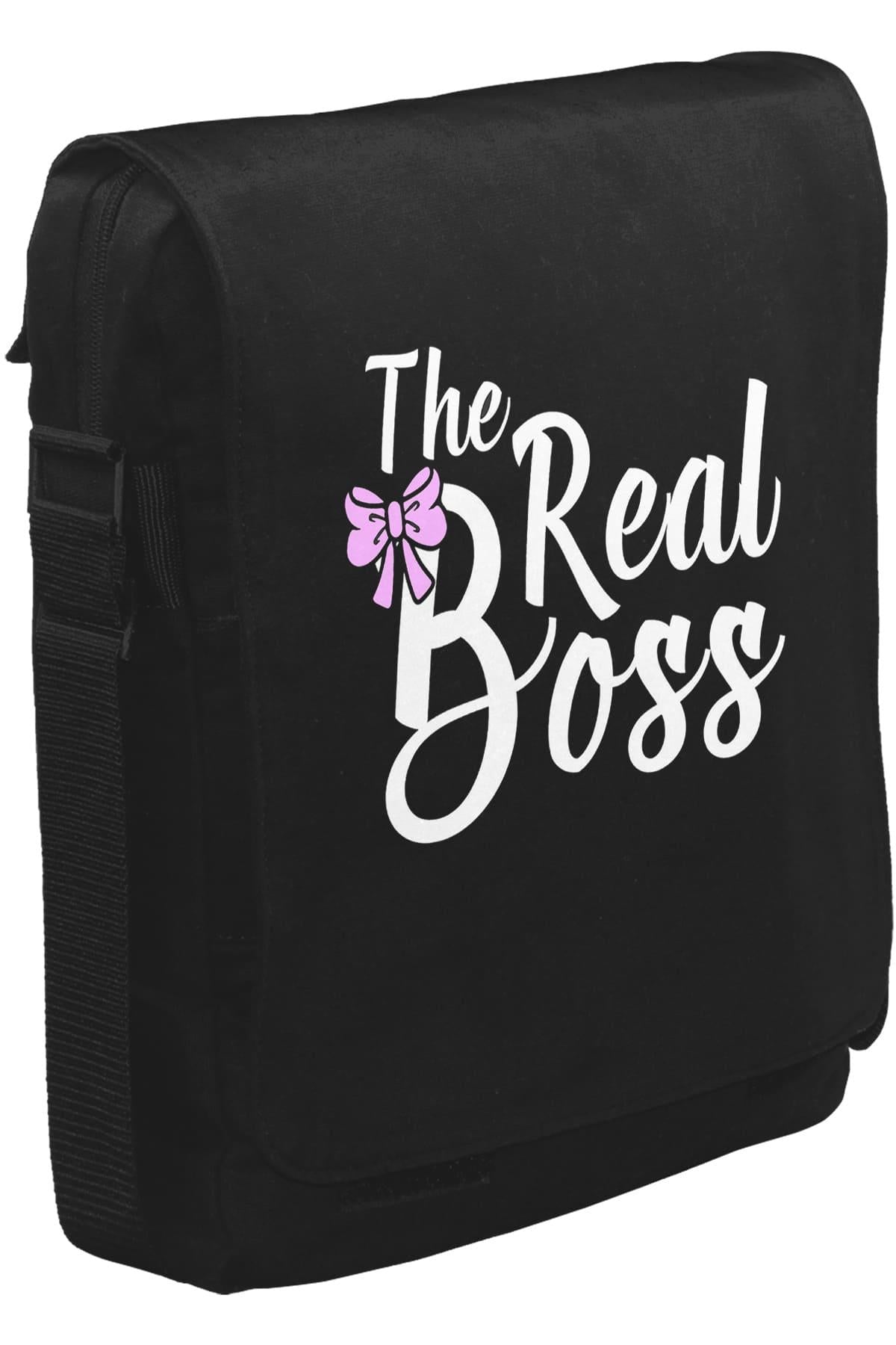 The Real Boss Unisex Siyah Postacı Çanta