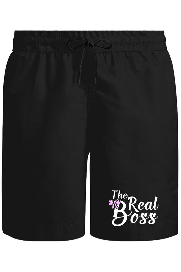 The Real Boss Unisex Siyah Şort