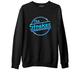 The Strokes - Logo  Siyah Erkek Kalın Sweatshirt