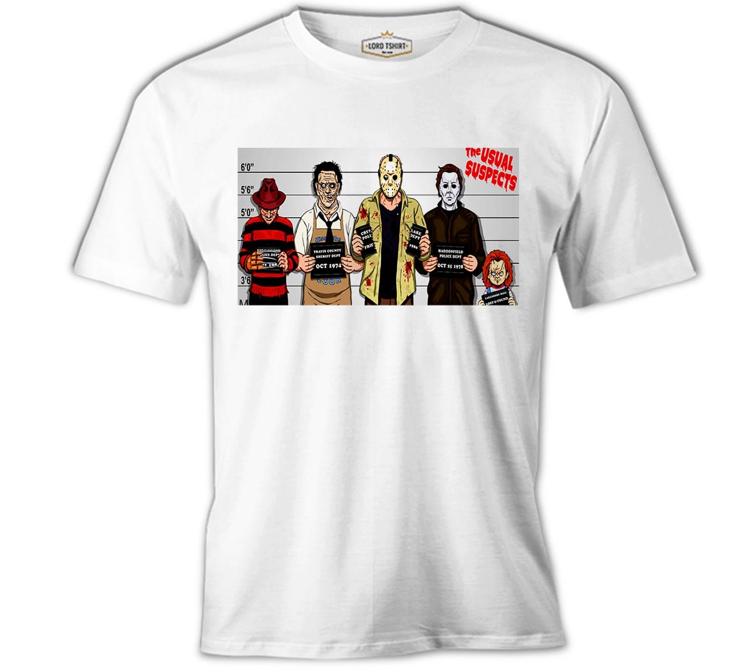 The Usual Suspects - Horror White Men's Tshirt 