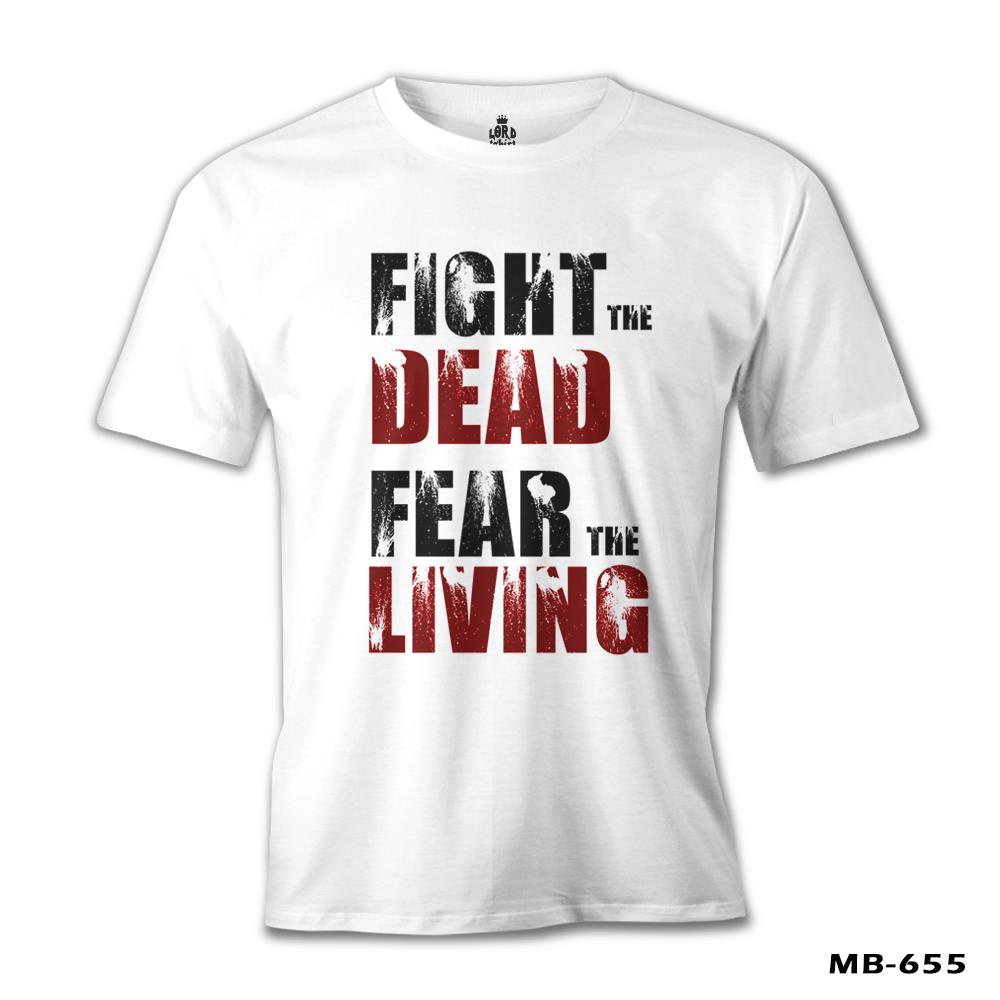 The Walking Dead - Fight Beyaz Erkek Tshirt