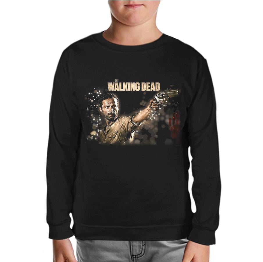 The Walking Dead - Rick 2 Black Kids Sweatshirt