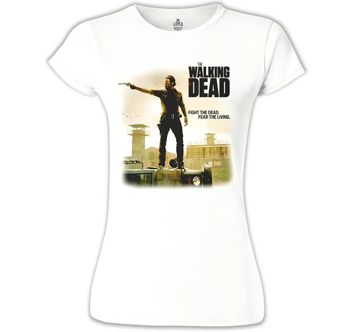 The Walking Dead - Rick Beyaz Kadın Tshirt