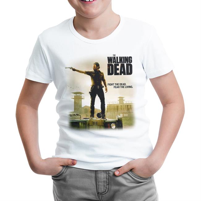 The Walking Dead - Rick White Kids Tshirt